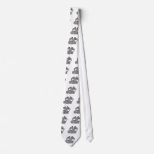 Corbata GOLEM - Diseño en blanco y negro de Gargoyle