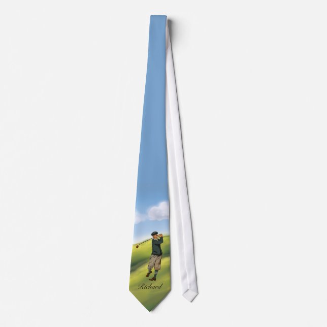 Corbata Golf personalizado del golfista de la apariencia (Anverso)
