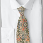 Corbata Gorgos Botánicos Naranja Gris Floral Oliva |<br><div class="desc">Gorgos Botánicos Naranja Gris Floral Oliva | corbata de cuello Un hermoso conjunto de productos botánicos para la ocasión apropiada. Verde oliva,  naranja y tema gris en un patrón floral</div>