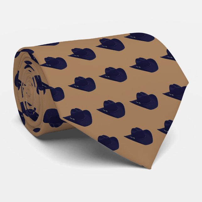 Corbata Gorra negro de Rodeo Occidental (Enrollado)