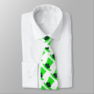 Corbata Gorra verde claro y flores verdes oscuras