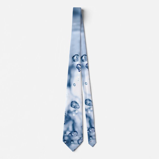 Corbata Gotas delgadas de agua azul clara (Anverso)