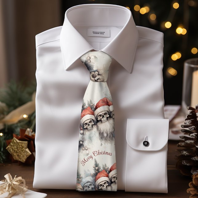 Corbata Gótica Santa Skulls acuarela invierno Gothmas (Subido por el creador)