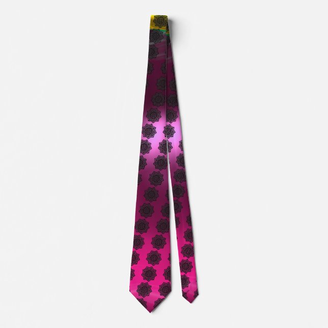 Corbata GÓTICO SOL DELTIC KNOTS Gema de Fuchsia Rosa (Anverso)