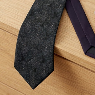 Corbata Gótico Victoriano Cuervo Damask