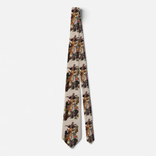 Corbata Grabado de ave Carpintero Pileado de John James Au