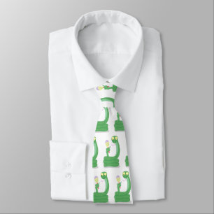 Corbata Graciosa serpiente verde con maraca personalizado
