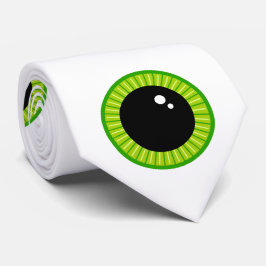 Corbata Gracioso Cute Green Eyeballs
