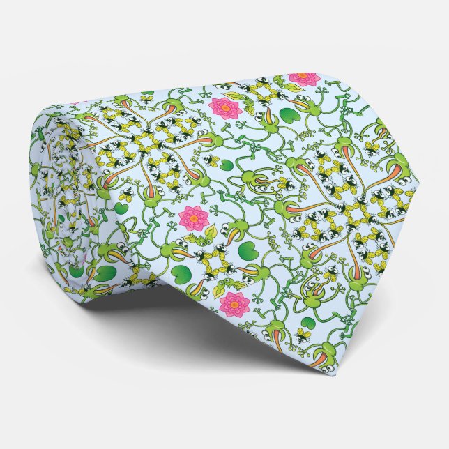 Corbata Gracioso diseño de Mandala para cazar ranas verdes (Enrollado)