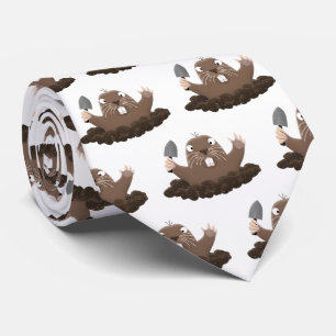 Corbata Gracioso gopher digging personalizado ilustracion