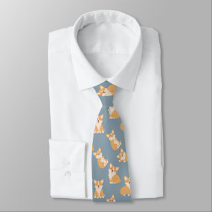 Corbata Gracioso patrón de corgi galés dulce para amante d