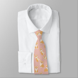 Corbata Gracioso patrón de corgi galés dulce para amante d
