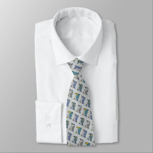 Corbata Gracioso patrón de equipo de pingüinos