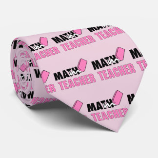 Corbata Gracioso profesor de matemáticas, borrador rosado