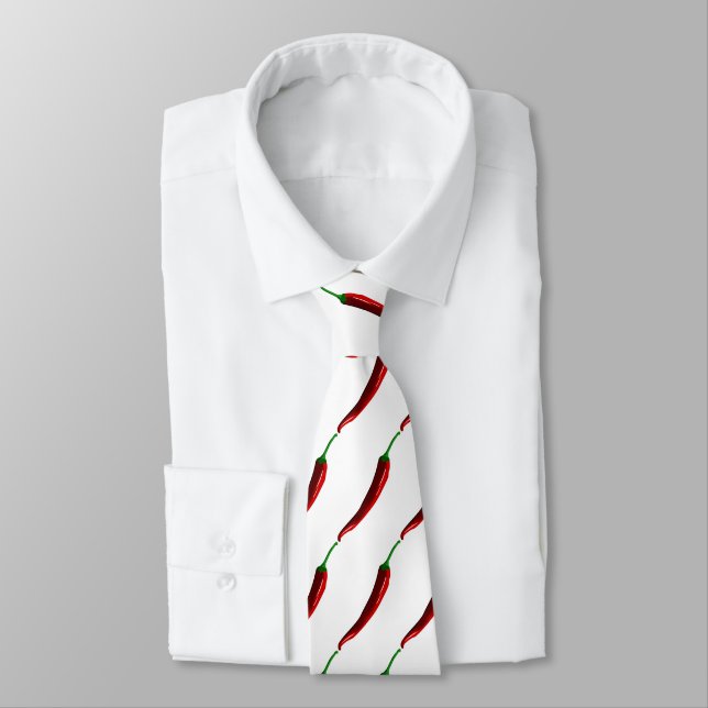 Corbata Graciosos pimientos picantes rayados para cocinero (Atado)