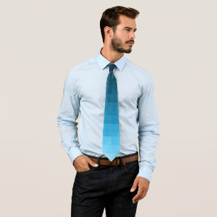 Corbata gradiente azul cielo   bloques cuadrados de píxele