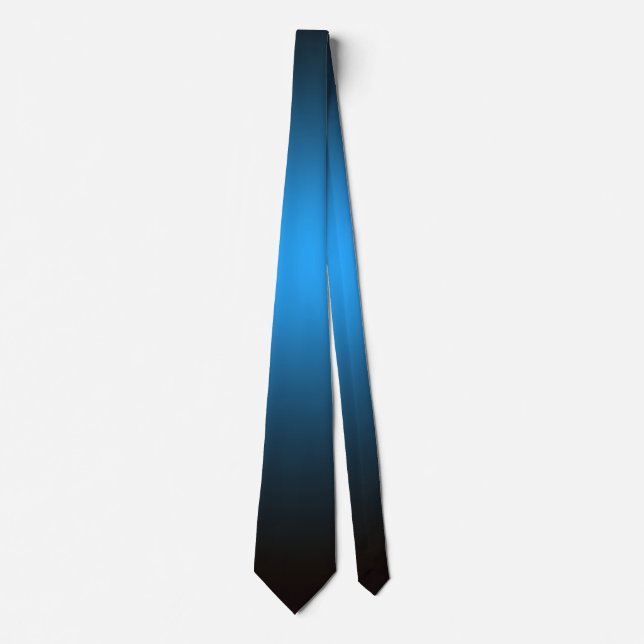 Corbata Gradiente azul real luminiscente Ombre (Anverso)