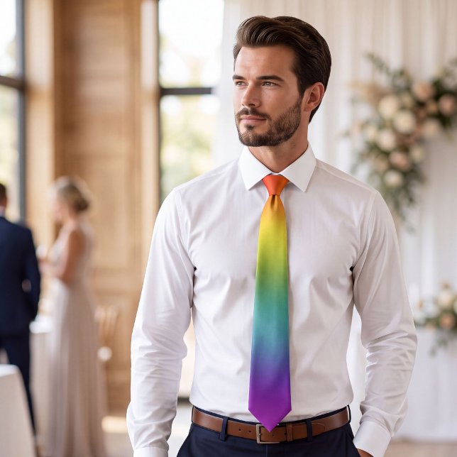 Corbata Gradiente de arcoíris de orgullo ombre (Subido por el creador)