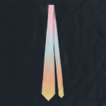 Corbata Gradiente de arcoiris Ombre rosa azul amarillo<br><div class="desc">Hermoso diseño digital acuarela rosa morado color melocotón amarillo gradiente oscuro. Sencillo,  tranquilo,  relajante y con un diseño moderno de moda. Regalo de degradado. Regalos de degradado personalizados. Regalos de degradado personalizados</div>