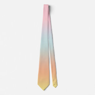 Corbata Gradiente de arcoiris Ombre rosa azul amarillo