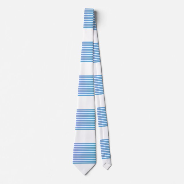 Corbata Gradiente de bandas múltiples azules (Anverso)
