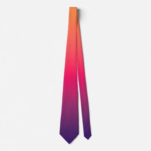Corbata Gradiente de Naranja Rosa Púrpura (Anverso)