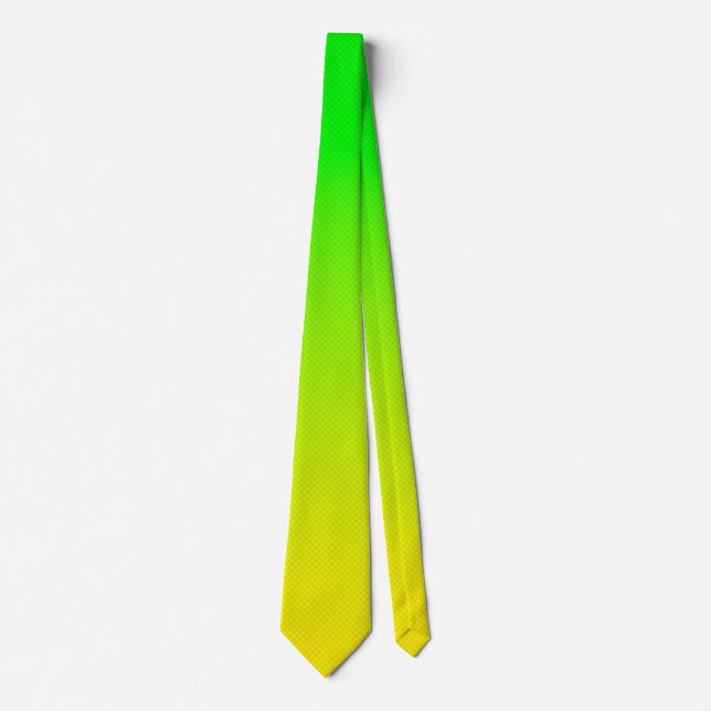Corbata Gradiente de neón verde y amarillo (Anverso)