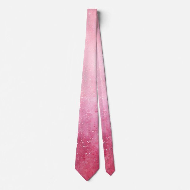 Corbata Gradiente de parkley rosado de navidades (Anverso)