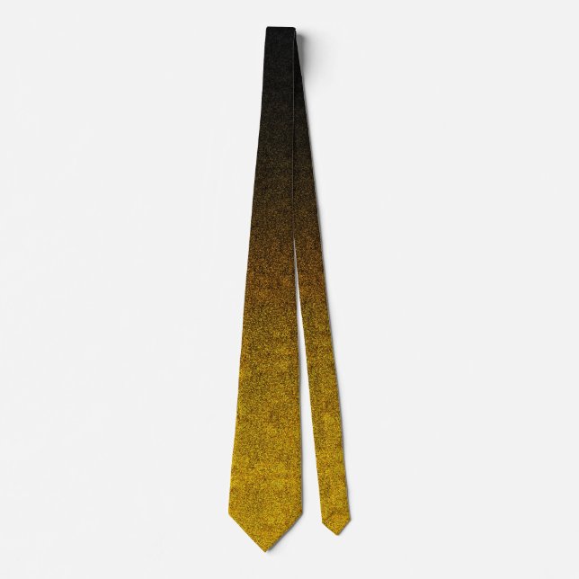 Corbata Gradiente de Purpurina amarillo y negro (Anverso)
