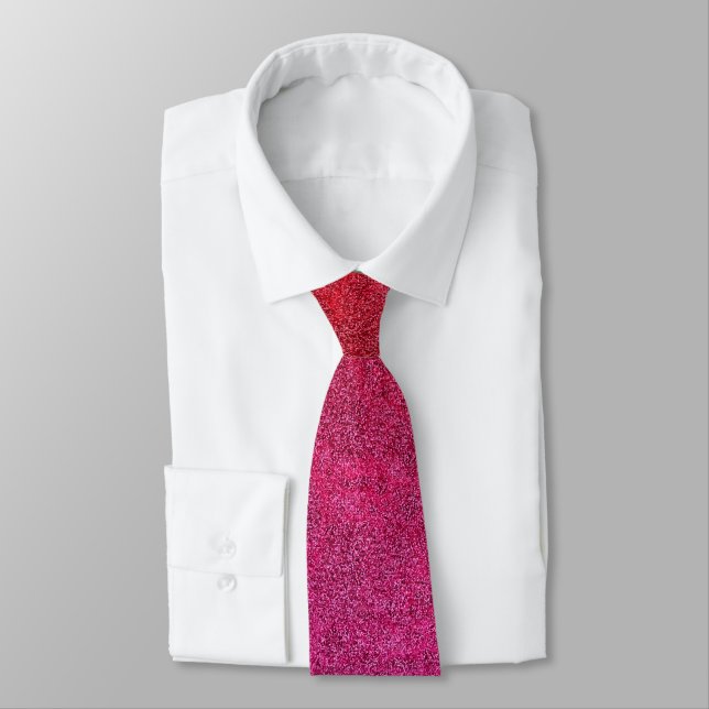 Corbata Gradiente de Purpurina de Fallo de San Valentín (Atado)