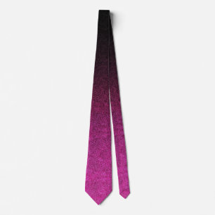 Corbata Gradiente de Purpurina rosa y negro de caída