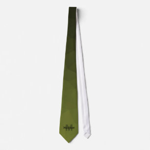 Corbata Gradiente de verde del ejército patrón de malla de