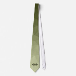 Corbata Gradiente de verde militar patrón de malla de geom
