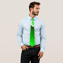 Corbata Gradiente en espiral verde blanco