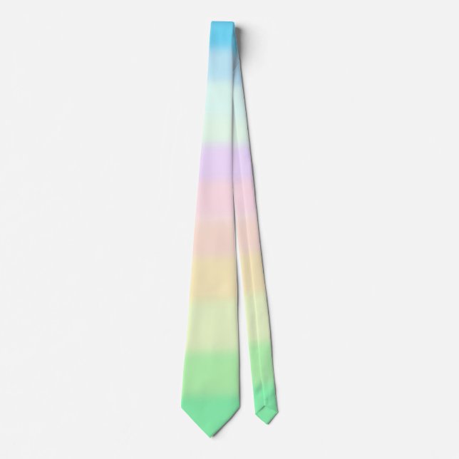 Corbata Gradiente Multicolor Pastel Moderno (Anverso)