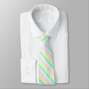 Corbata Gradiente Multicolor Pastel Moderno a Rayas