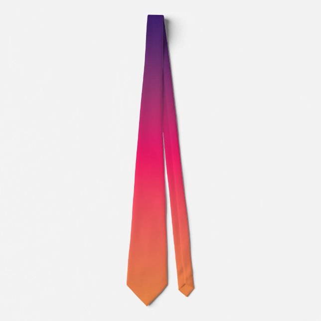 Corbata Gradiente Naranja Rosa Púrpura (Anverso)