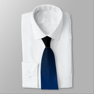 Corbata Gradiente negro moderno y azul profundo
