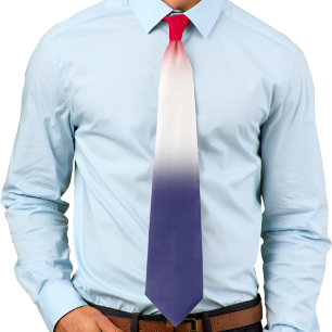 Corbata Gradiente patriótico rojo blanco y azul