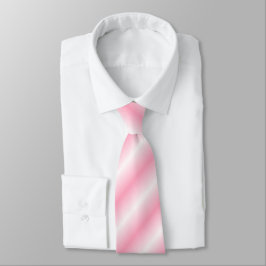 Corbata Gradiente rosa y blanco rayado