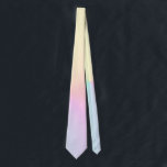 Corbata Gradiente suave Ombre color rosa pastel estético<br><div class="desc">Hermoso diseño digital acuarela rosa morado color melocotón amarillo degradado oscuro. Regalo de degradado. Regalos de degradado personalizados. Un gradiente precoz con corbata oscura para él.</div>