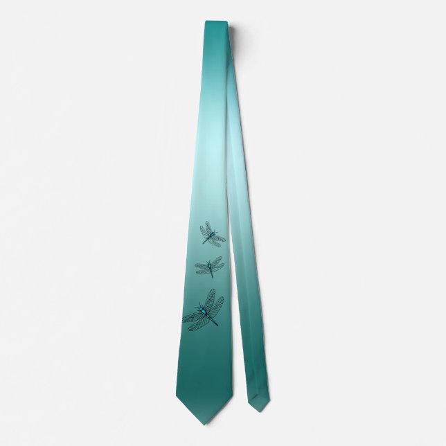 Corbata Gradiente verde de libélula (Anverso)
