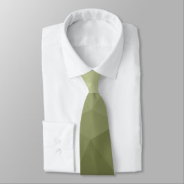 Corbata Gradiente verde militar Patrón de malla geométrica