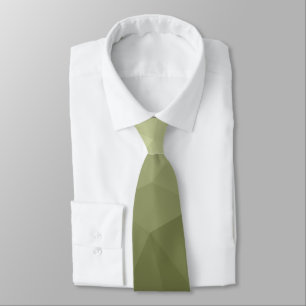 Corbata Gradiente verde militar Patrón de malla geométrica