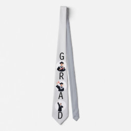 Corbata Graduación 3 Fotos Personalizados Gris claro