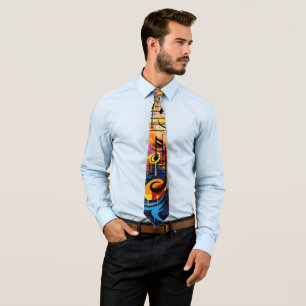 Corbata Graffiti Musical Notes Necktie