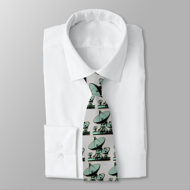 Corbata Gráfico de antena parabólica retro (Atado)