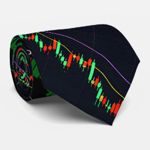 Corbata Gráfico de velas japonesas del mercado de valores