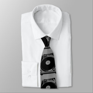 Corbata Gráfico retro girable en negro