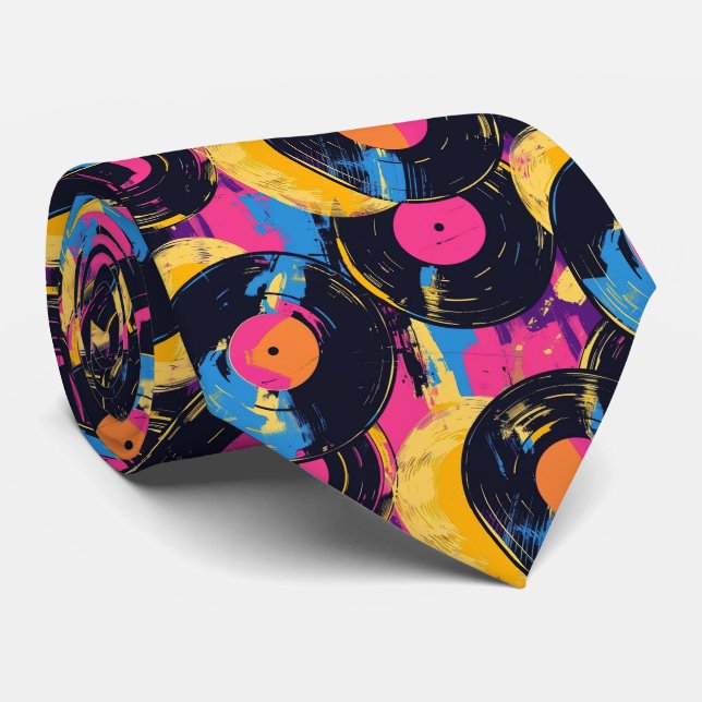 Corbata Grafiti retro de Guay con baldosas (Enrollado)